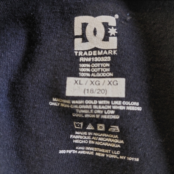 DC T Shirt Skateboarding Unisex XL Black W/Water DC Logo - Picture 4 of 12